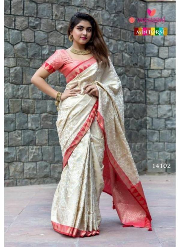 Varsiddhi Mintorsi Manikarnika Latest Exclusive Designer Banarasi Silk Weave Designer Pallu Festive Wear Saree Collection 